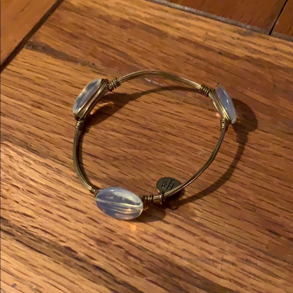 clear stone and gold bracelet